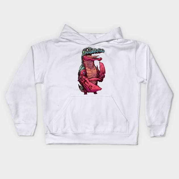 Croc Lobster Kids Hoodie by jesse.lonergan